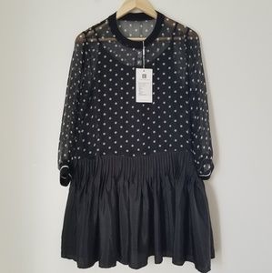 Vicky and Lucas silk polka dot dress